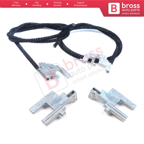Electric Sunroof Repair Track Drive Pull Bowden Cables Left and Right With Metal Mounting Bracket Hinges for Renault Megane MK1 Scenic MK1