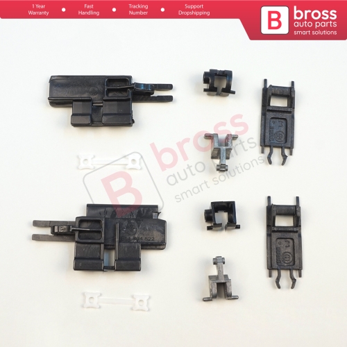 10 Pieces Sunroof Slider Guide Rail Left Right Bracket Clips Set for BMW 5 Series E39 1996-2003 4/5 Door X5 E53 2000-2006 811694522 811694523