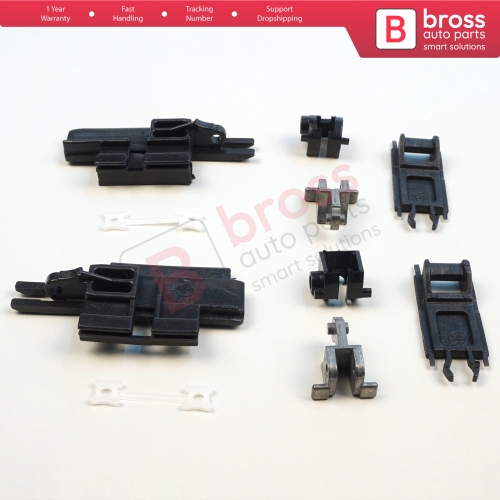 10 Pieces Sunroof Slider Guide Rail Left Right Bracket Clips Set for BMW 5 Series E39 1996-2003 4/5 Door X5 E53 2000-2006 811694522 811694523