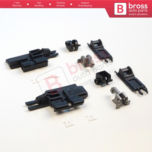 10 Pieces Sunroof Slider Guide Rail Left Right Bracket Clips Set for BMW 5 Series E39 1996-2003 4/5 Door X5 E53 2000-2006 811694522 811694523