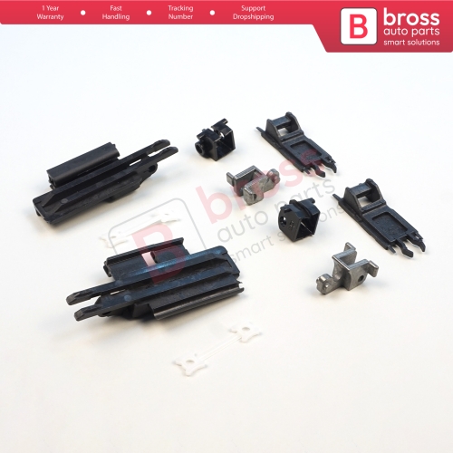 10 Pieces Sunroof Slider Guide Rail Left Right Bracket Clips Set for BMW 5 Series E39 1996-2003 4/5 Door X5 E53 2000-2006 811694522 811694523