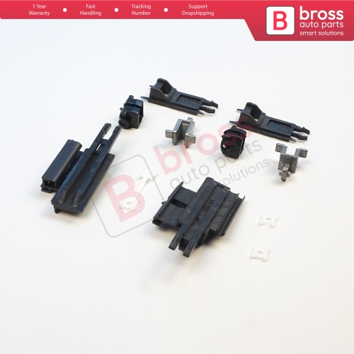 10 Pieces Sunroof Slider Guide Rail Left Right Bracket Clips Set for BMW 5 Series E39 1996-2003 4/5 Door X5 E53 2000-2006 811694522 811694523