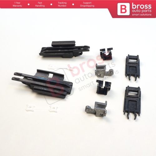 10 Pieces Sunroof Slider Guide Rail Left Right Bracket Clips Set for BMW 5 Series E39 1996-2003 4/5 Door X5 E53 2000-2006 811694522 811694523