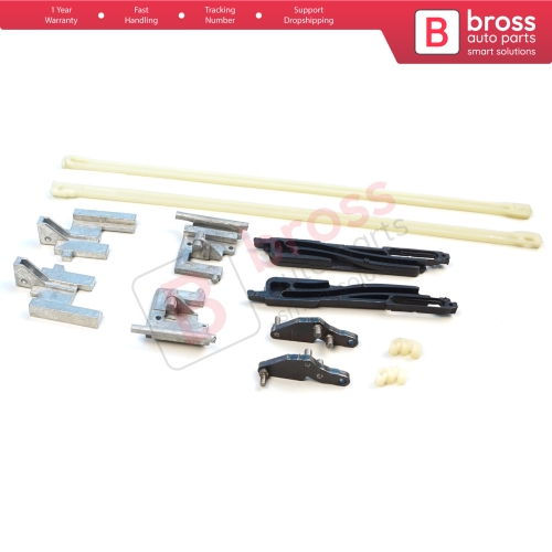 12 Pieces Sunroof Sliding Roof Slider Shifter Runner Lifter Guide Clips Repair Kit for Renault Clio MK2 II X65 BB CB SB 1998-2016