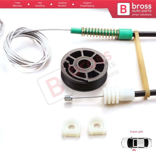Window Regulator Repair Kit Left for Volvo C70 MK1 872 1996-2002 2-Door Coupe 9467884