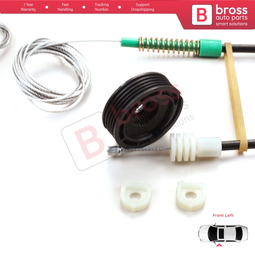 Window Regulator Repair Kit Left for Volvo C70 MK1 872 1996-2002 2-Door Coupe 9467884