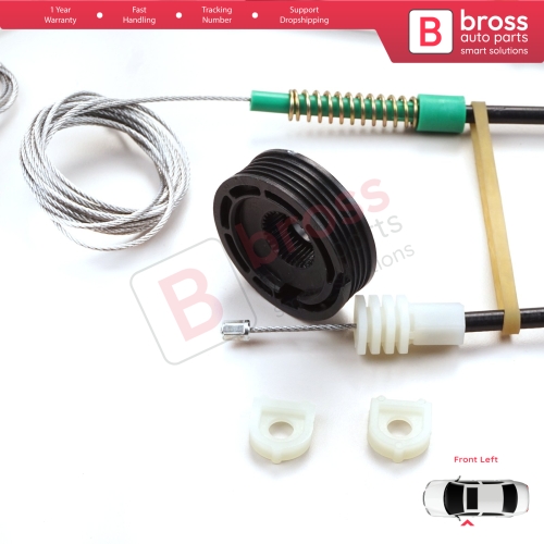 Window Regulator Repair Kit Left for Volvo C70 MK1 872 1996-2002 2-Door Coupe 9467884