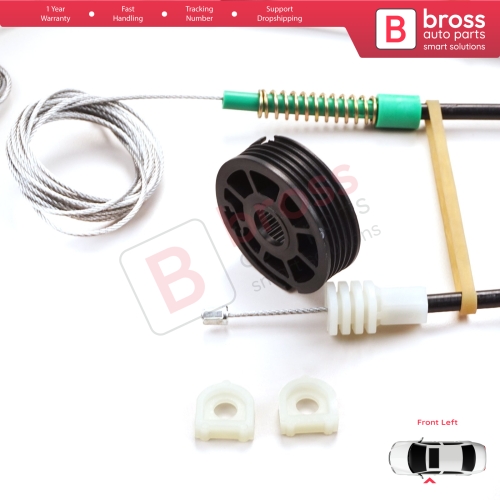 Window Regulator Repair Kit Left for Volvo C70 MK1 872 1996-2002 2-Door Coupe 9467884