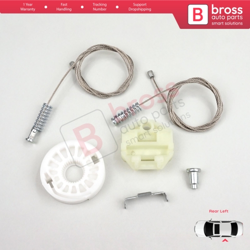 Window Regulator Repair Kit Rear Left for Vauxhall Opel Astra H A04 2004-2014 4/5 Door 13100423