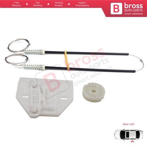 Power Window Regulator Repair Set Rear Left Door for Audi A6 C6 S6 4F 4F2 4F5 2004-2011 4/5 Door 4F0839461