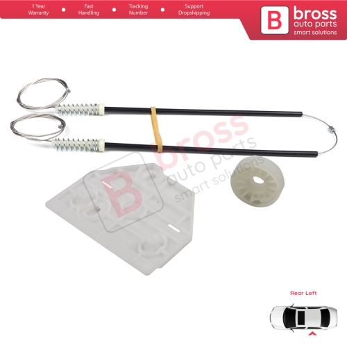 Power Window Regulator Repair Set Rear Left Door for Audi A6 C6 S6 4F 4F2 4F5 2004-2011 4/5 Door 4F0839461