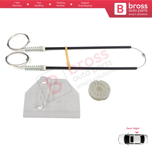 Power Window Regulator Repair Set Rear Right Door for Audi A6 C6 S6 4F 4F2 4F5 2004-2011 4/5 Door 4F0839462