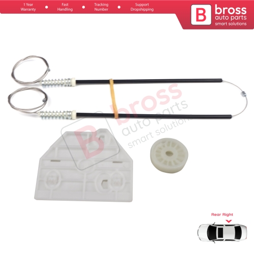 Power Window Regulator Repair Set Rear Right Door for Audi A6 C6 S6 4F 4F2 4F5 2004-2011 4/5 Door 4F0839462