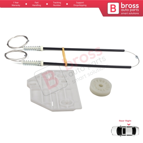 Power Window Regulator Repair Set Rear Right Door for Audi A6 C6 S6 4F 4F2 4F5 2004-2011 4/5 Door 4F0839462