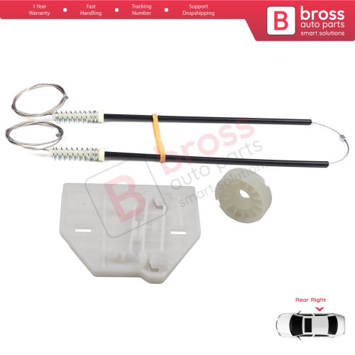 Power Window Regulator Repair Set Rear Right Door for Audi A6 C6 S6 4F 4F2 4F5 2004-2011 4/5 Door 4F0839462