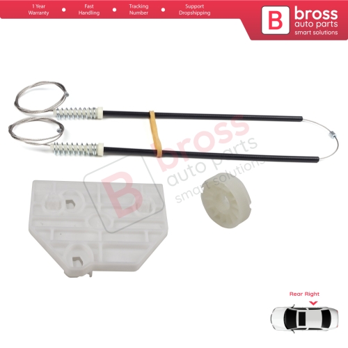 Power Window Regulator Repair Set Rear Right Door for Audi A6 C6 S6 4F 4F2 4F5 2004-2011 4/5 Door 4F0839462