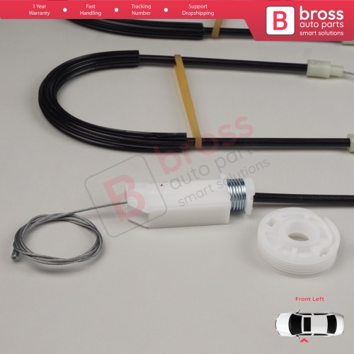 Window Regulator Repair Kit Left for Porsche Boxster MK2 Cayman 987 2004-2013 2-Door Convertible Coupe 98754207501