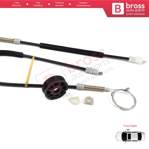 Window Regulator Repair Kit Right for Volvo C70 873 1998-2005 Cabrio Convertible CC
