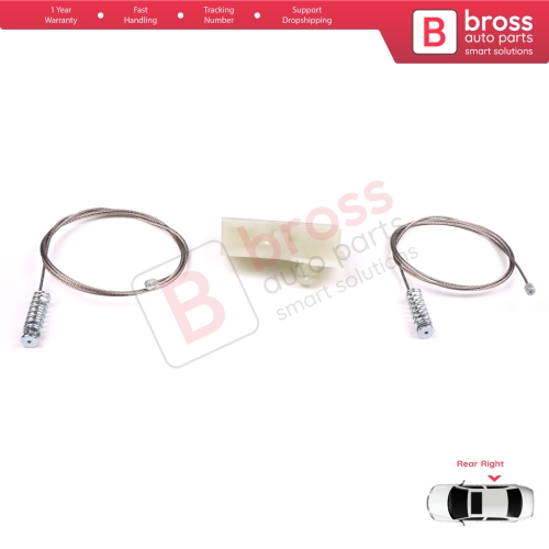 Power Window Regulator Repair Set Rear Right for Renault Clio MK3 BR CR KR SR 2005-2014 5-Door 8200291153