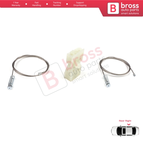 Power Window Regulator Repair Set Rear Right for Renault Clio MK3 BR CR KR SR 2005-2014 5-Door 8200291153