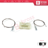 Power Window Regulator Repair Set Rear Left for Renault Clio MK3 BR CR KR SR 2005-2014 5-Door 8200291151