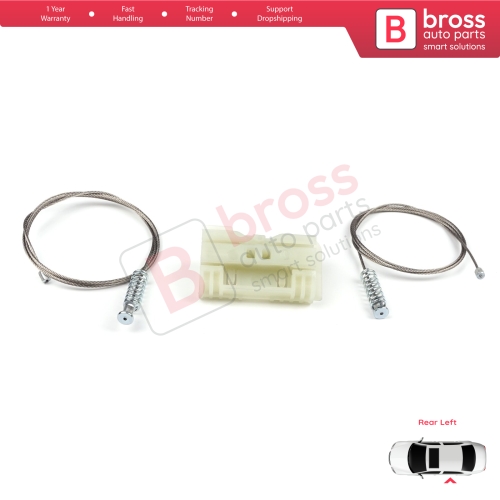 Power Window Regulator Repair Set Rear Left for Renault Clio MK3 BR CR KR SR 2005-2014 5-Door 8200291151