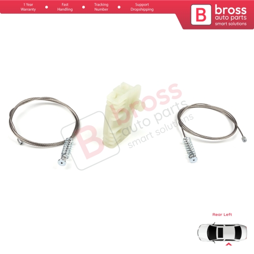 Power Window Regulator Repair Set Rear Left for Renault Clio MK3 BR CR KR SR 2005-2014 5-Door 8200291151