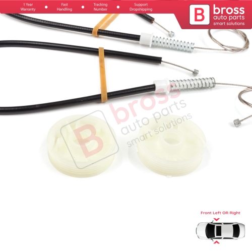 Window Regulator Repair Set Front Left or Right for Smart Roadster 452 2003-2005 Coupe Convertible