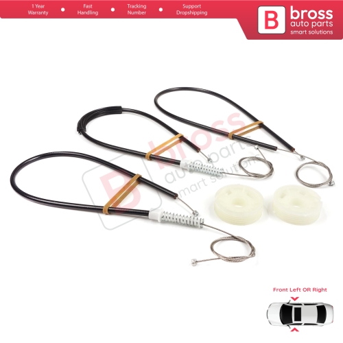 Window Regulator Repair Set Front Left or Right for Smart Roadster 452 2003-2005 Coupe Convertible