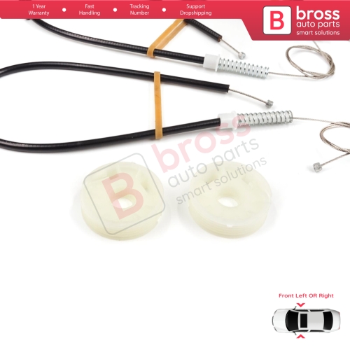 Window Regulator Repair Set Front Left or Right for Smart Roadster 452 2003-2005 Coupe Convertible