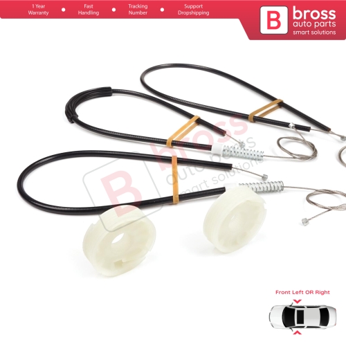 Window Regulator Repair Set Front Left or Right for Smart Roadster 452 2003-2005 Coupe Convertible
