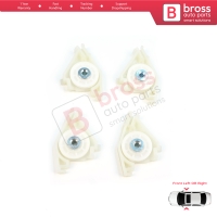 Front Window Regulator Repair Left and Right Corner Pulley Wheel Clips Pin Set for Audi A4 S4 B6 B7 8E B8 8K Seat Exeo 3R 4/5 Door