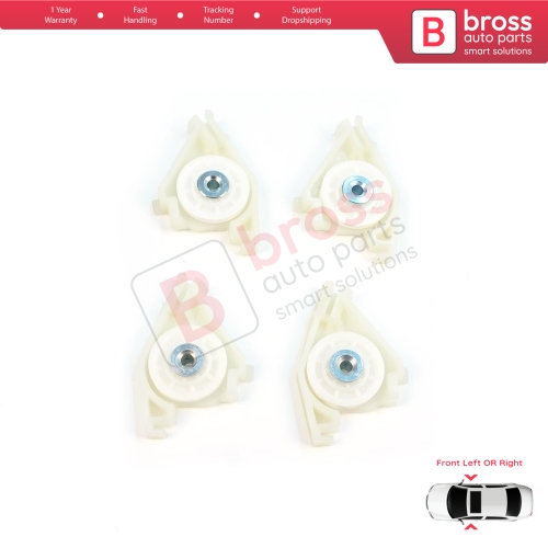 Front Window Regulator Repair Left and Right Corner Pulley Wheel Clips Pin Set for Audi A4 S4 B6 B7 8E B8 8K Seat Exeo 3R 4/5 Door