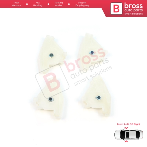 Front Window Regulator Repair Left and Right Corner Pulley Wheel Clips Pin Set for Audi A4 S4 B6 B7 8E B8 8K Seat Exeo 3R 4/5 Door