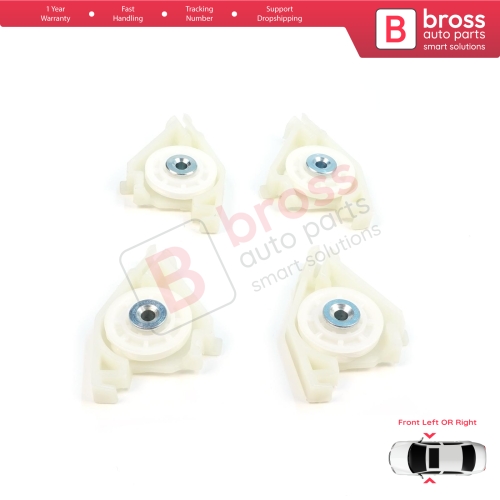 Front Window Regulator Repair Left and Right Corner Pulley Wheel Clips Pin Set for Audi A4 S4 B6 B7 8E B8 8K Seat Exeo 3R 4/5 Door