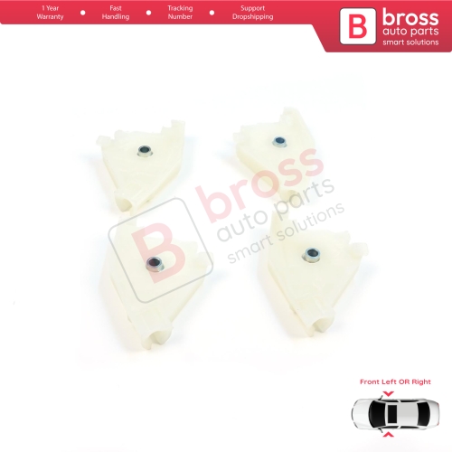 Front Window Regulator Repair Left and Right Corner Pulley Wheel Clips Pin Set for Audi A4 S4 B6 B7 8E B8 8K Seat Exeo 3R 4/5 Door