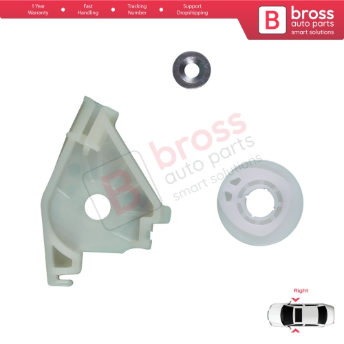 Front Window Regulator Repair Corner Pulley Wheel Clips Pin Set Right for Audi A4 S4 B6 B7 8E B8 8K Seat Exeo 3R 4/5 Door