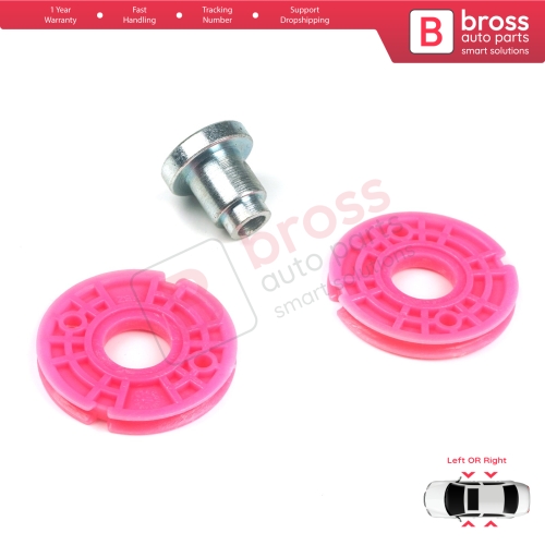 Window Regulator Repair Corner Cable Double Roller Pulley Wheel Clips Pin for BMW 5 Series E39 1996-2004 4/5 Door