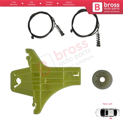 Window Regulator Repair Kit Rear Left for VW Tiguan MK1 5N 2007-2018 5-Door SUV 5N0839461
