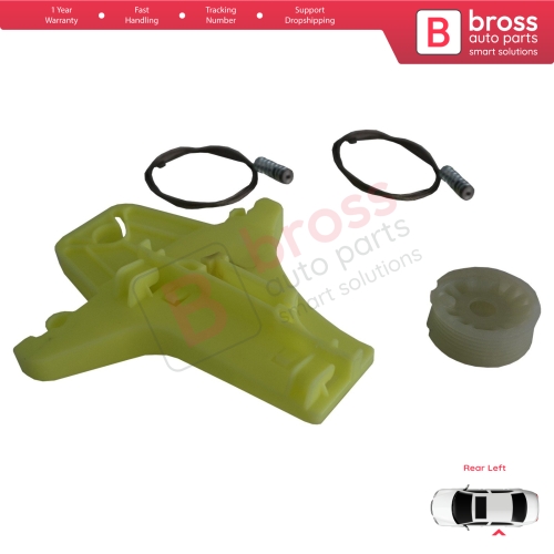 Window Regulator Repair Kit Rear Left for VW Tiguan MK1 5N 2007-2018 5-Door SUV 5N0839461