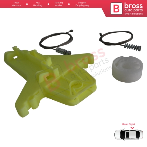 Window Regulator Repair Kit Rear Right for VW Tiguan MK1 5N 2007-2018 5-Door SUV 5N0839462