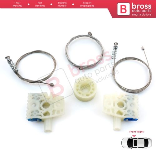 Window Regulator Repair Kit Front Right for VW Tiguan MK1 5N 2007-2018 5-Door SUV 5N0837462