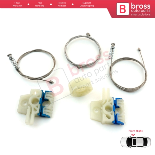 Window Regulator Repair Kit Front Right for VW Tiguan MK1 5N 2007-2018 5-Door SUV 5N0837462