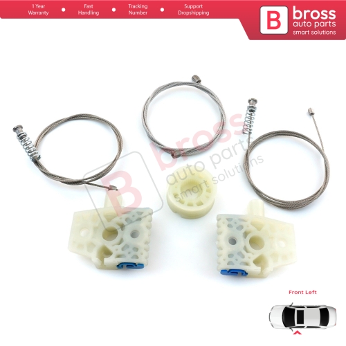 Window Regulator Repair Kit Front Left for VW Tiguan MK1 5N 2007-2018 5-Door SUV 5N0837461