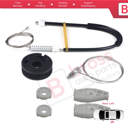 Window Regulator Repair Kit Rear Left Door for Megane 1 CC Cabriolet Convertible 1995–2002