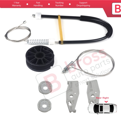 Window Regulator Repair Kit Rear Right for Renault Megane MK1 EA0/1 1996-2003 Cabriolet Convertible 7700848451