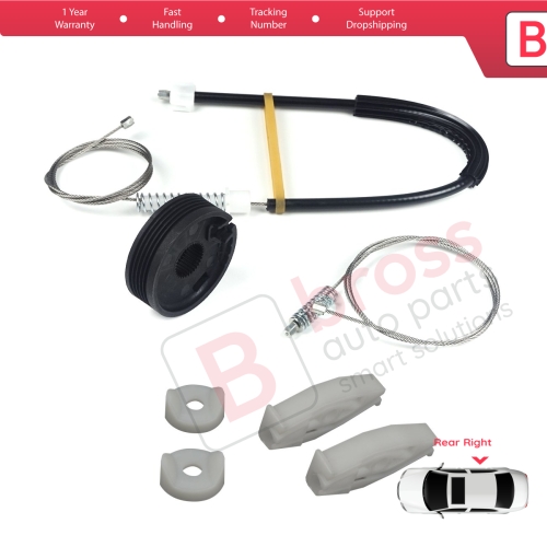 Window Regulator Repair Kit Rear Right for Renault Megane MK1 EA0/1 1996-2003 Cabriolet Convertible 7700848451
