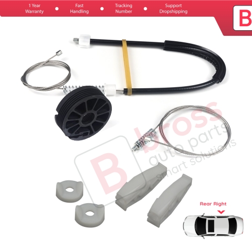 Window Regulator Repair Kit Rear Right for Renault Megane MK1 EA0/1 1996-2003 Cabriolet Convertible 7700848451