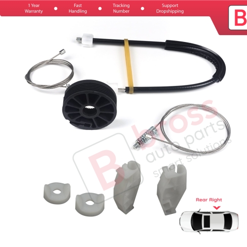Window Regulator Repair Kit Rear Right for Renault Megane MK1 EA0/1 1996-2003 Cabriolet Convertible 7700848451