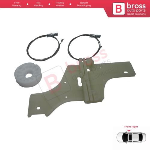 Window Regulator Repair Kit Front Right for Peugeot 508 MK1 W23  8D 8E 2010-2018 4/5 Door 9222GV
